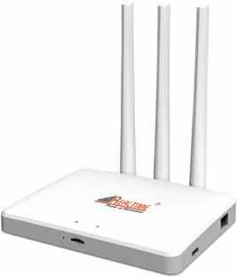 REALTIME Power of Biometrics W8+ 4G/5G SIM WiFi Router | 300 Mbps, 3 High Gain Antenna, LAN Port, Plug...