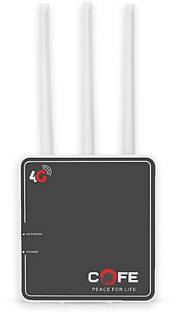 COFE 4G Sim with Triple Antenna, Support All GSM Sim with 120 Mtr Range, Speed 4G Router 2.4 GHz 300 Mbps Wifi Speed Single Band External Antenna MiFi (Sim Based)