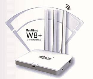 Realtime W8+ Top-Rated 5G Router 2.4 GHz 100 Mbps Wifi Speed Single Band Internal & External Antenna M...