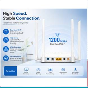 Syrotech WiFi Xpon ONT – S-XPON-2010-WDONTA 101 Wireless Router 2.4 GHz, 5 GHz 1200 Mbps Wifi Speed Du...