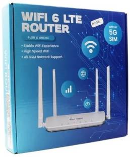 TENDA HI-FOCUS WIFI 6 LTE ROUTER 4G Router 2.4 GHz 100 Mbps Wifi Speed Single Band External Antenna Mi...