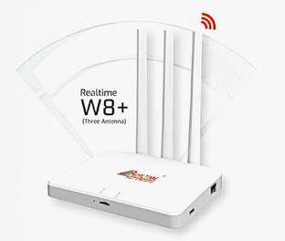 Realtime W8+ Home 5G Router 2.4 GHz 100 Mbps Wifi Speed Single Band Internal & External Antenna MiFi (...