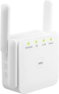 AUSHA AC1200 Dual Band WiFi Repeater| Range Extender, Boost Signal Strength WiFi Range Extender 2.4 GHz 1200 Mbps Wifi Speed Dual Band Both (Ethernet and ADSL)