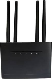 LAPCARE 4G Sim 4 antena Wifi Router (W123) 4G Router 2.4 GHz 300 Mbps Wifi Speed Single Band External ...