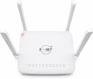 SNet DUAL BAND 4A Router 0 GHz, 5 GHz, 2.1 GHz, 2.4 GHz 1200 Mbps Wifi Speed Dual Band External Antenn...
