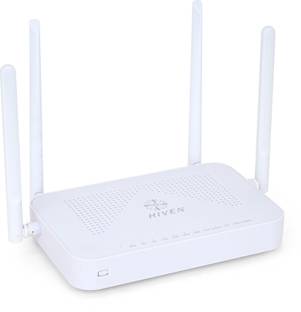 HIVEN -DUAL BAND ONT Router 5 GHz, 2.4 GHz 1200 Mbps Wifi Speed Dual Band External Antenna Ethernet (C...