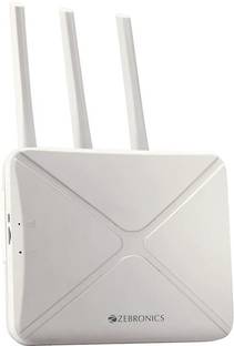 ZEBRONICS WiFi and LAN Connectivity|Compatible with 4G/5G Sim Card|High-speed Antenna Router 2.4 GHz 3...
