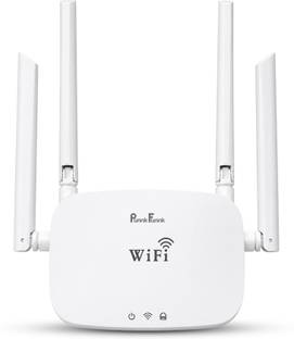 PunnkFunnk 4 Lane Wireless Router WiFi Range Extender 2.4 GHz 300 Mbps Wifi Speed Dual Band External A...