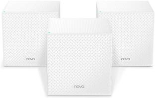 TENDA MW12 AC2100 Tri-Band Home Mesh Wi-Fi System,Wi-Fi Coverage (Pack 3) WiFi Range Extender 2.4 GHz, 5 GHz 1200 Mbps Wifi Speed Tri Band External Antenna Ethernet (Cable Broadband)