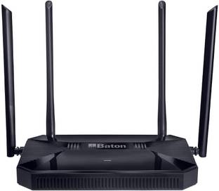 NETLINK iBall Baton iB-WRD12GN, 1200M Mesh Gigabit Dual Band Wireless AC Router, Mesh Router 2.4 GHz 1...