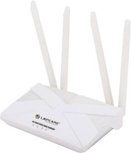 LAPCARE 4G SIM 4 Antena Wi-fi 6 Router (W666) 4G Router 2.4 GHz 300 Mbps Wifi Speed Single Band Extern...
