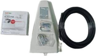 Telehatch Combo - Router with Outdoor LPDA 12dBi Antenna & 10M LMR300 Cable Assembly 4G Router 2.4 GHz 500 Mbps Wifi Speed Dual Band Internal & External Antenna NA