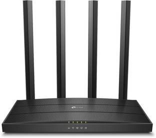 TP-Link Archer C6 MU-MIMO Gigabit Wireless Router 2.4 GHz, 5 GHz 1200 Mbps Wifi Speed Dual Band External Antenna Ethernet (Cable Broadband)