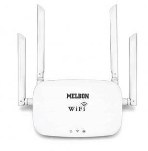 Melbon Smart Wireless WiFi Router with 4 External Antennas, 4 LAN Ports & AP Repeater Wireless Router ...