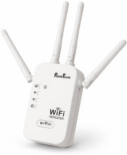 PunnkFunnk Repeater WiFi Range Extender 2.4 GHz 300 Mbps Wifi Speed Dual Band External Antenna Etherne...