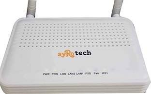 Syrotech SY-GPON-1110-WDONT Wireless Router 2.4 GHz 300 Mbps Wifi Speed Single Band External Antenna Ethernet (Cable Broadband)