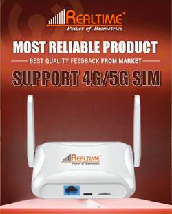 Realtime W8+ Home 5G 4G Router 2.4 GHz 100 Mbps Wifi Speed Single Band Internal & External Antenna MiF...