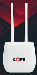 COFE 4G WIFI DEVICE CF502 (LAN/WAN) Router Sim All Sim 4G Router 2.4 GHz 450 Mbps Wifi Speed Dual Band External Antenna MiFi (Sim Based)
