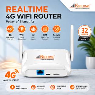 REALTIME Power of Biometrics -- W8+ 5G Industrial Router 4G Router 2.4 GHz 100 Mbps Wifi Speed Single ...