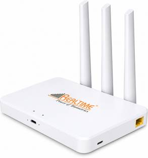 REALTIME Power of Biometrics W8 Plus 5G All Sim Support Router 2.4 GHz 100 Mbps Wifi Speed Router 2.4 ...