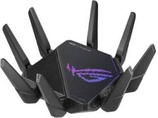 ASUS ROG Rapture GT-AX11000 Pro Tri-Band WiFi 6 Extendable Gaming Mesh Router 5 GHz, 2.4 GHz 4804 Mbps Wifi Speed Tri Band External Antenna Ethernet (Cable Broadband), Access Point Mode