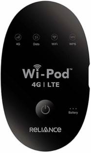 Reliance Router Hotspot 4G LTE 850/1800/2300 MHZ, Unlocked All Sim Support GSM 4G Router 2.4 GHz 21 Mbps Wifi Speed Single Band Internal Antenna MiFi (Sim Based)