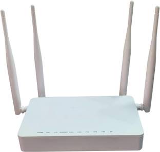RAMEX 2GE+1*XPON+1POTS+WiFi5 ONT XPON, Wi-Fi Speed, Dual Band 5dBi Atntennas Mesh Router 2.4 GHz, 5 GHz 1200 Mbps Wifi Speed Dual Band External Antenna Both (Ethernet and ADSL)
