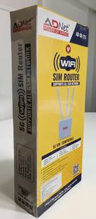 Adnet 5G Router with SIM Card Slot Antenna Support All Sim Cards 300 Mbps 5G Router Router 2.4 GHz, 5 GHz 300 Mbps Wifi Speed Dual Band External Antenna NA