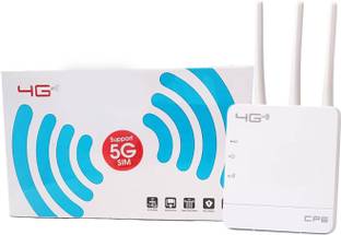 RNC GXWR-5G SIM SUPPORT 4G Router Wireless Router 2.4 GHz 512 Mbps Wifi Speed Tri Band Internal Antenn...