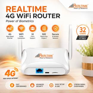 REALTIME Power of Biometrics -- W8+ 4G & 5G Router Wifi Any Sim Support 4G Router 2.4 GHz 100 Mbps Wif...