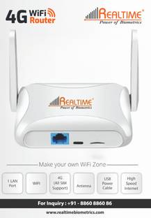 Realtime 5G Wi-Fi 4G Router 2.4 GHz 100 Mbps Wifi Speed Single Band Internal & External Antenna MiFi (...