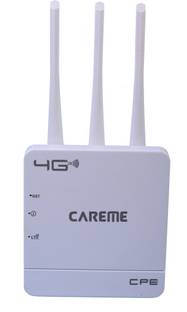 CareME 4G Sim Router with Triple Antenna, Support All GSM Sim with 100 Mtr Range, Speed 4G Router 2.4 ...