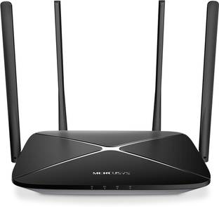 Mercusys AC12G Wireless Router 2.4 GHz, 5 GHz 1300 Mbps Wifi Speed Dual Band External Antenna Ethernet (Cable Broadband)