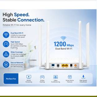 Syrotech WiFi Xpon ONT – S-XPON-2010-WDONTA 105 Wireless Router 2.4 GHz, 5 GHz 1200 Mbps Wifi Speed Du...