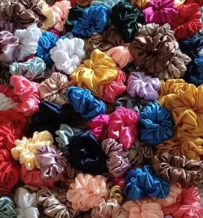 Fashionistas Satin Scrunchies Rubber Band Rubber Band