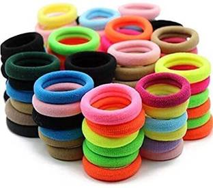 agile fashion Pack of Mini 50pc Multicolour Mini hair bands rubber for Baby Girls Kids rubber Rubber Band