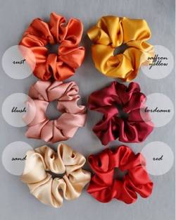 Grazy silk rubber band pk of 6 multi-color for girls and woman's hair rubber Rubber Band