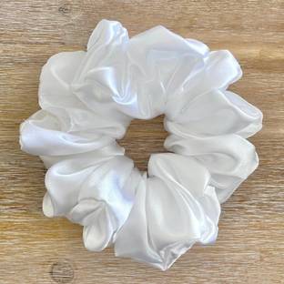 IndusArt White Scrunchies Scrunchies Rubber Band