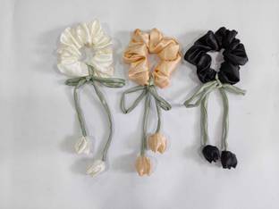 AARU Hair Bandho Tulip Combo Combo of Tulip Scrunchies 4.0 Rubber Band