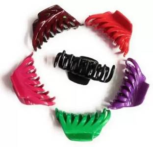 BRIJBAZAAR HAIR CLUTCHER FOR GIRLS & WOMEN( SET OF 6 PIECES) Hair Claw (Multicolor) HAIR CLUTCHER Rubber Band