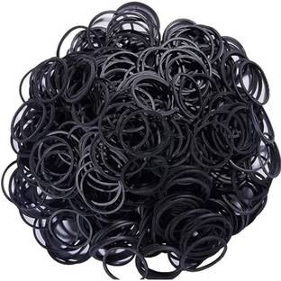 NIVO Mini Black Rubber Bands Soft Wedding Hairstyle and More (1000 pcs) Hair Band Rubber Band