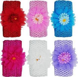 Savitri BOW Tie random design and colour pack of 6 Rubber Band