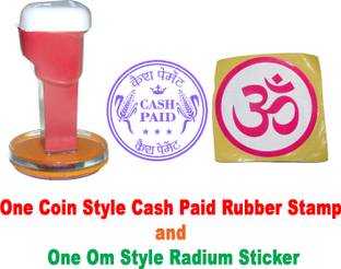 SULAGNA ZONE COIN STYLE CASH PAID HANDLE RUBBER STAMP