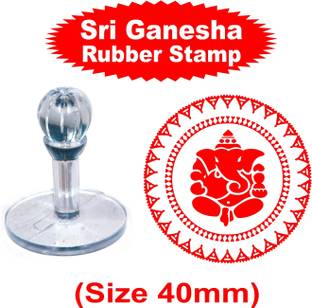 SULAGNA ZONE Sri Ganesha Rubber Stamp HANDLE RUBBER STAMP