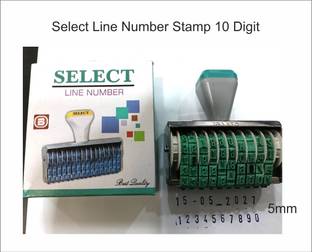 shree ganesh trading Select Line Number Stamp 10 Digit Rectangle