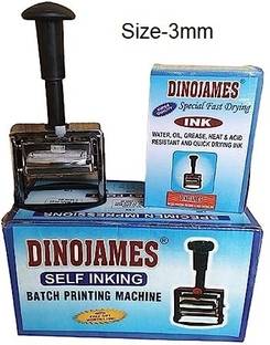 dinojames Label Stamping Machine (BATCH No. DATE MRP EXP. Printing) Manual (18x10x9, No)