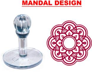 SULAGNA ZONE Mandal Design Stamp HANDLE RUBBER STAMP