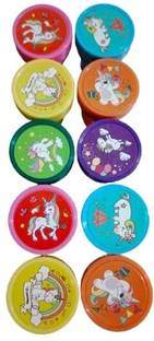 KVA Unicorn Character Stamps for Kids 6 Pieces Emoji Stamps Emoji Stamps