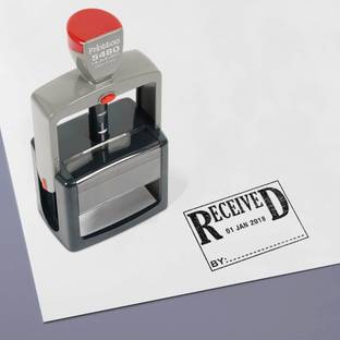 Printtoo Heavy Duty Stamp with Received by Text Self Inking Rubber Stamp Self-inking Stamp