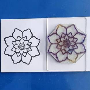 Monotech Enterprises Mehndi Supporting Tools Beautiful Flower Design Mehandi Design Tools